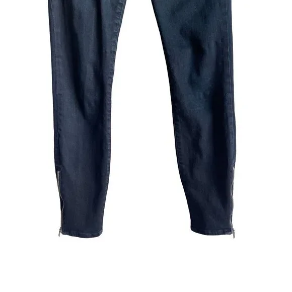 Madewell Skinny Skinny In Rebel Wash Blue Jeans Ankle Zippers Women's Size 26 - Picture 6 of 7